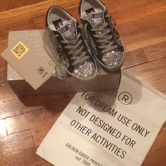 Golden Goose Silver Sparkle Sneakers - Picture 4 of 6